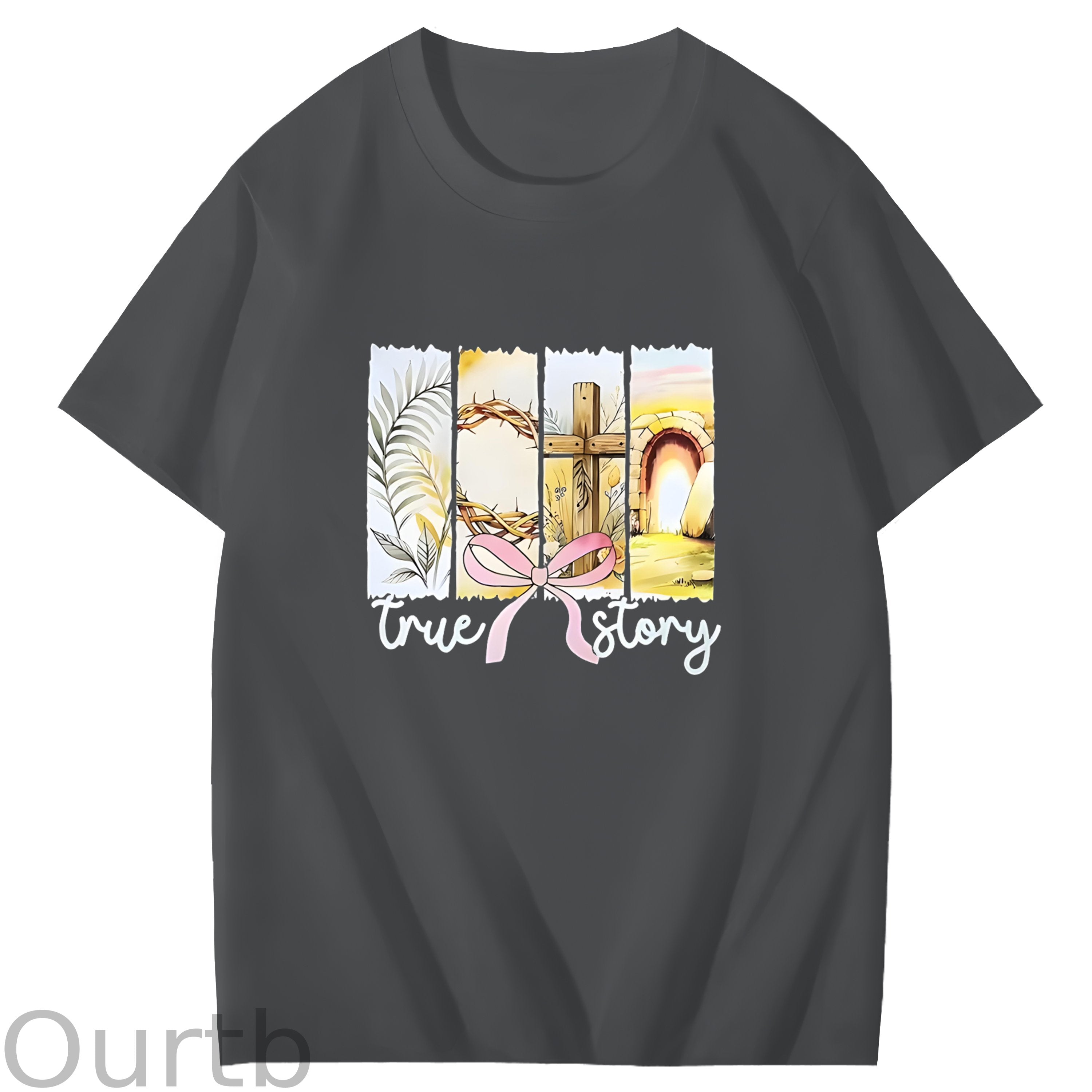True Story Faith God Jessus Art Pattern Print T-Shirt