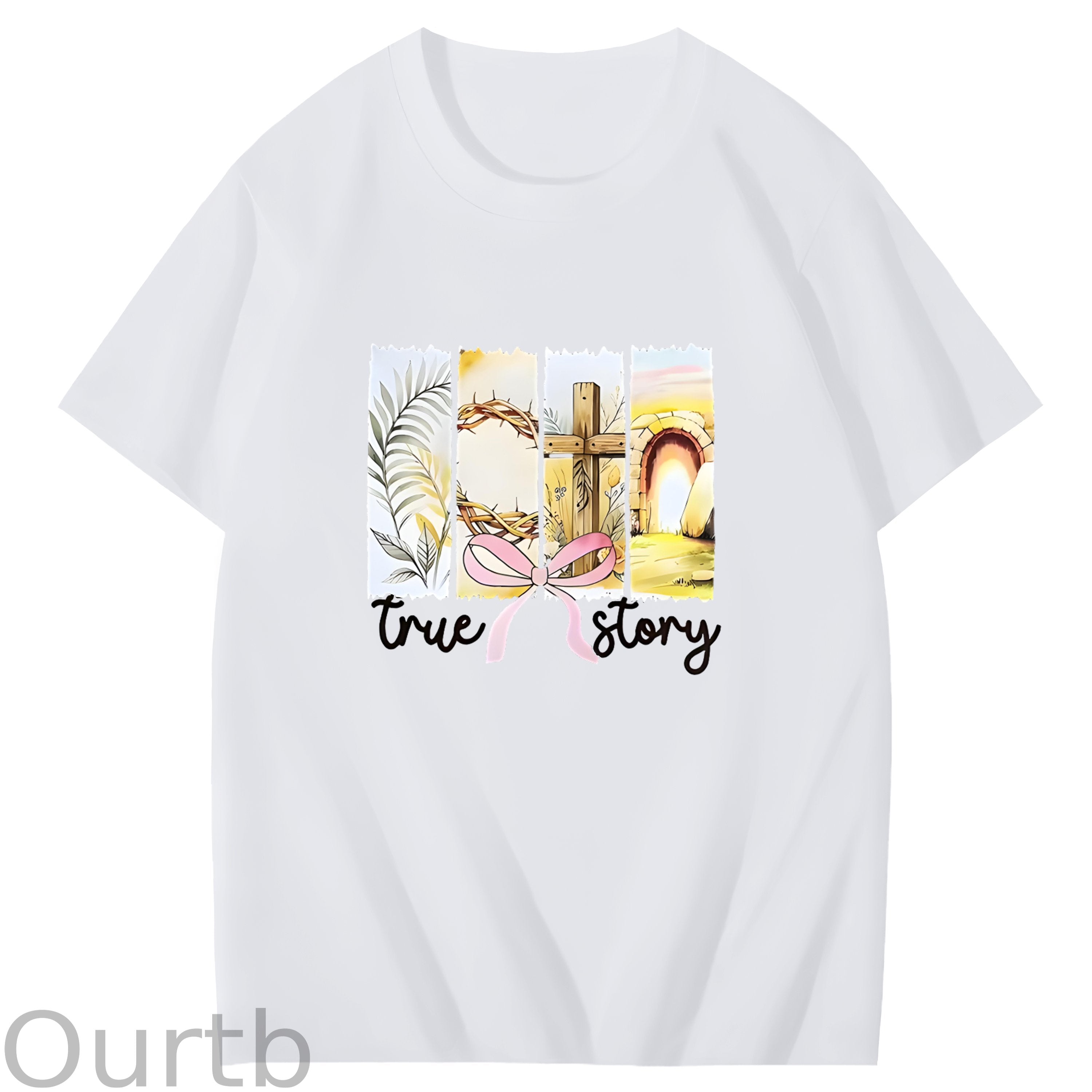 True Story Faith God Jessus Art Pattern Print T-Shirt