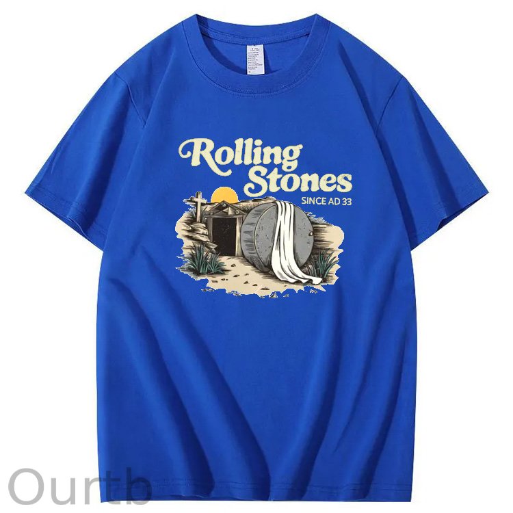 Rolling Stones Since  Ad 33 Pattern Print Crew Neck T-Shirt
