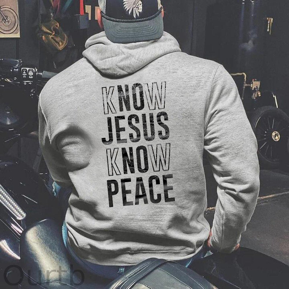 GEN X Know Jesus Know Peace Sweatshirt - Gift Christian Religious Catholic God Faith