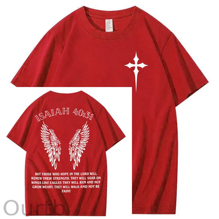 ISAIAH 40:31 Pattern 100&Cotton Print T-Shirt