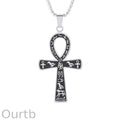 Vintage Casual Egyptian Symbol Cross Necklace 64269219TO