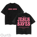 Jesus Saves Washed Cotton T-Shirt