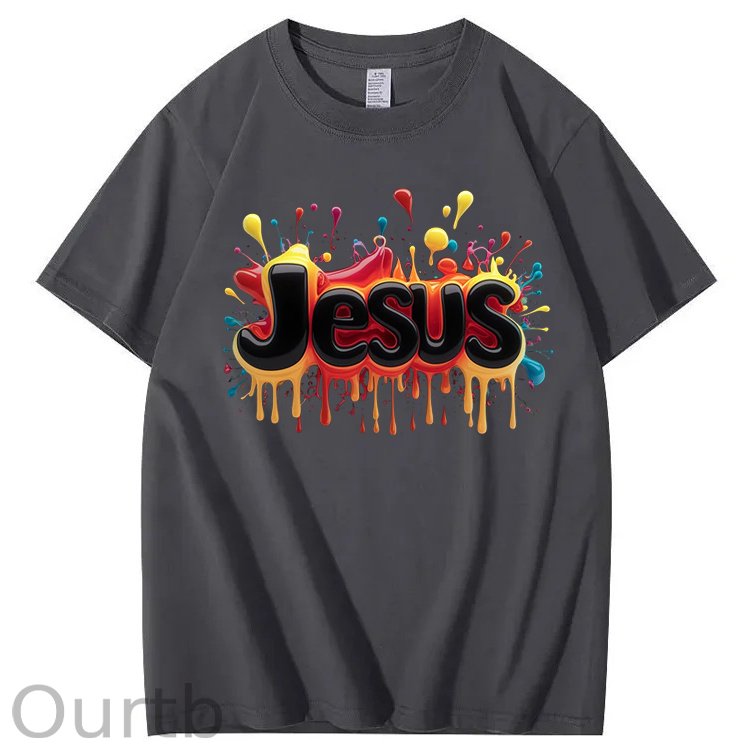Jesus Geometric 100% Cotton T-Shirt