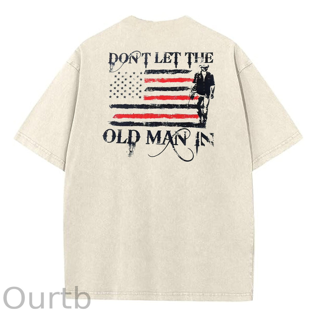 Don't Let The Old Man In Pattern Crew Neck T-Shirt