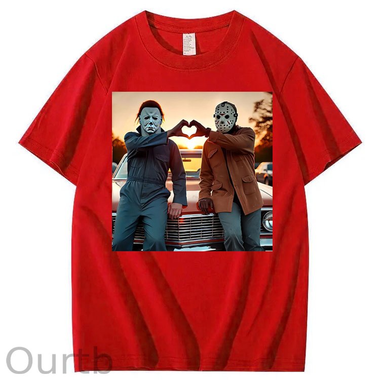 Vintage Retro Heart Hands Halloween 100% Cotton T-Shirt