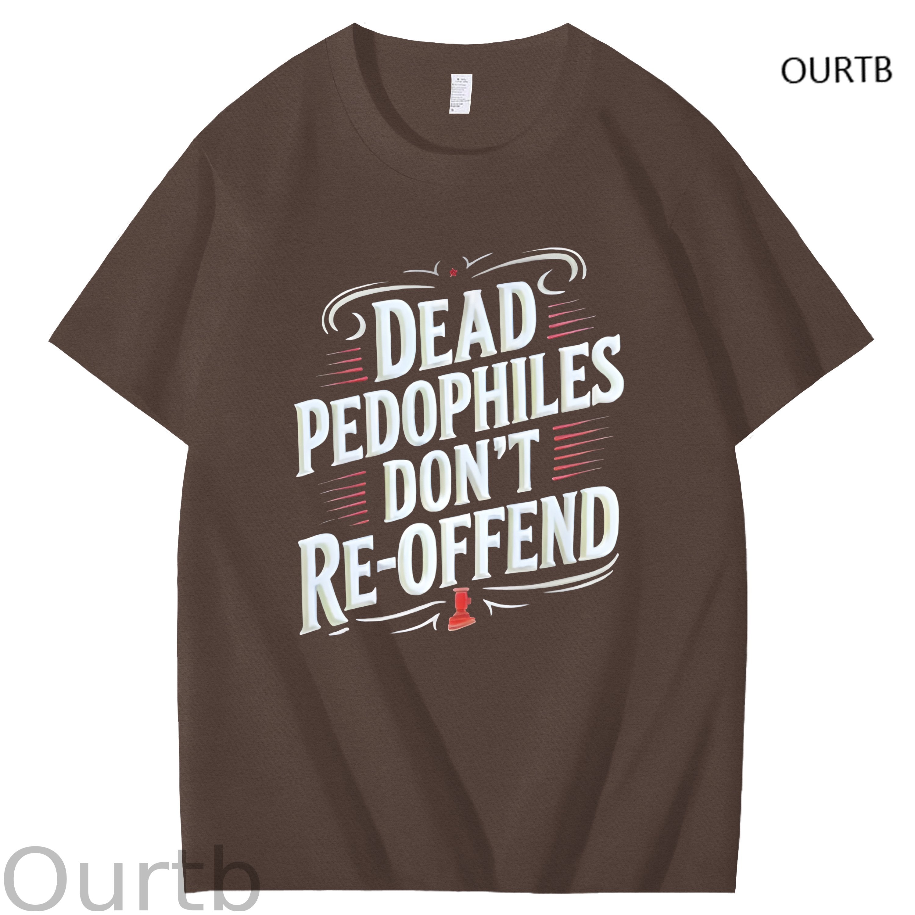Dead Pedophiles Don't Re-offend Art Pattern Print T-Shirt