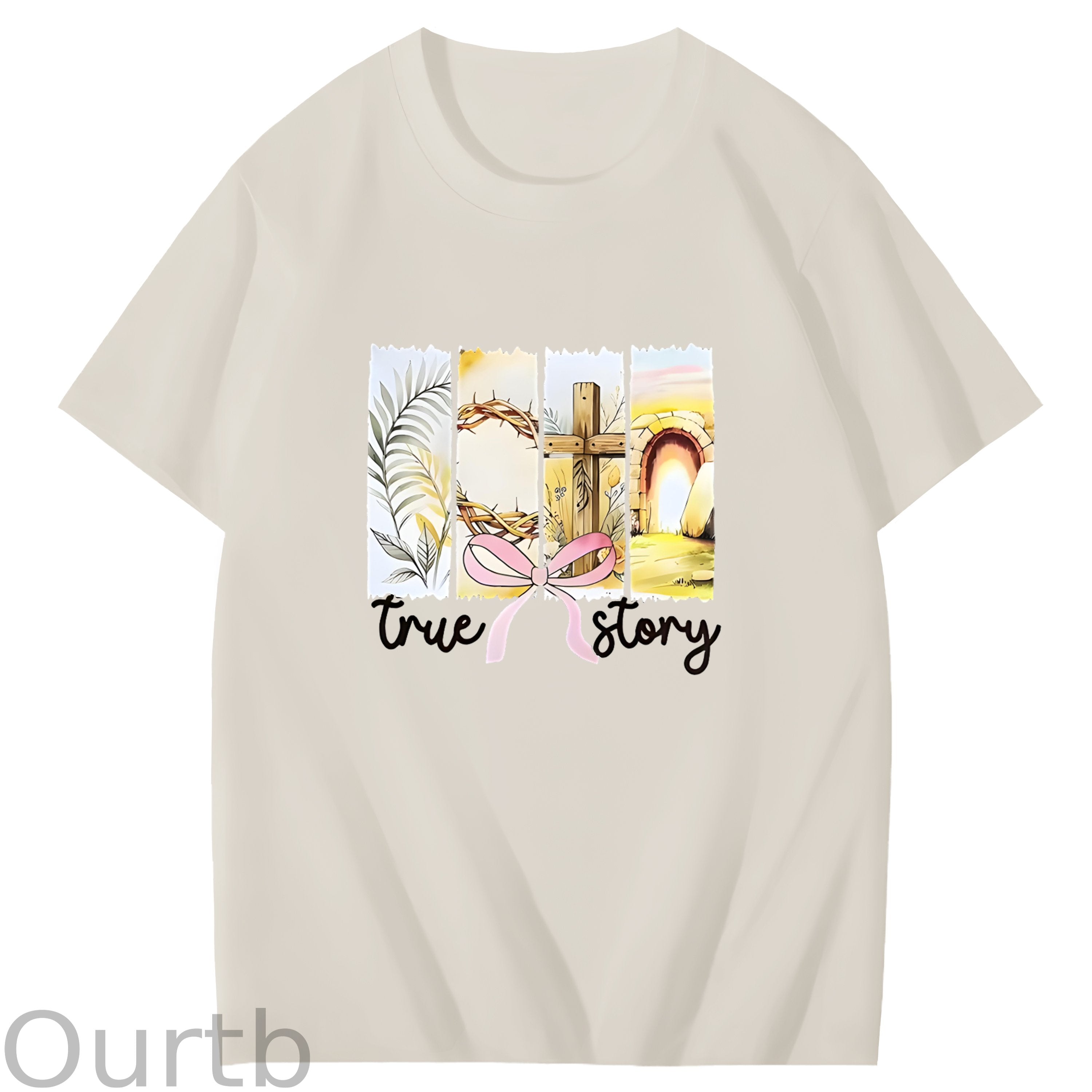 True Story Faith God Jessus Art Pattern Print T-Shirt