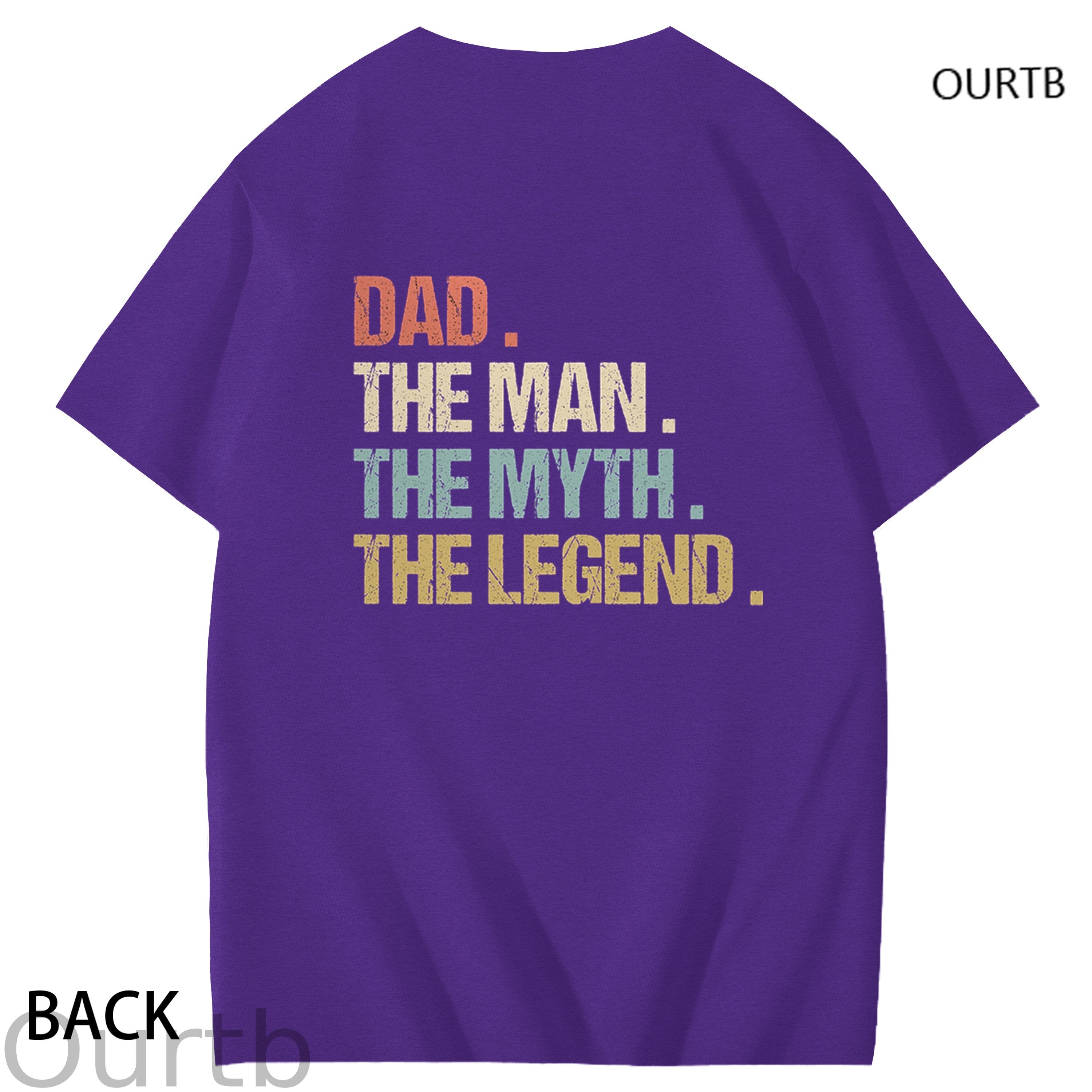 Dad The Man The Myth The Legend Funny Adult Couple Art Pattern Print T-Shirt