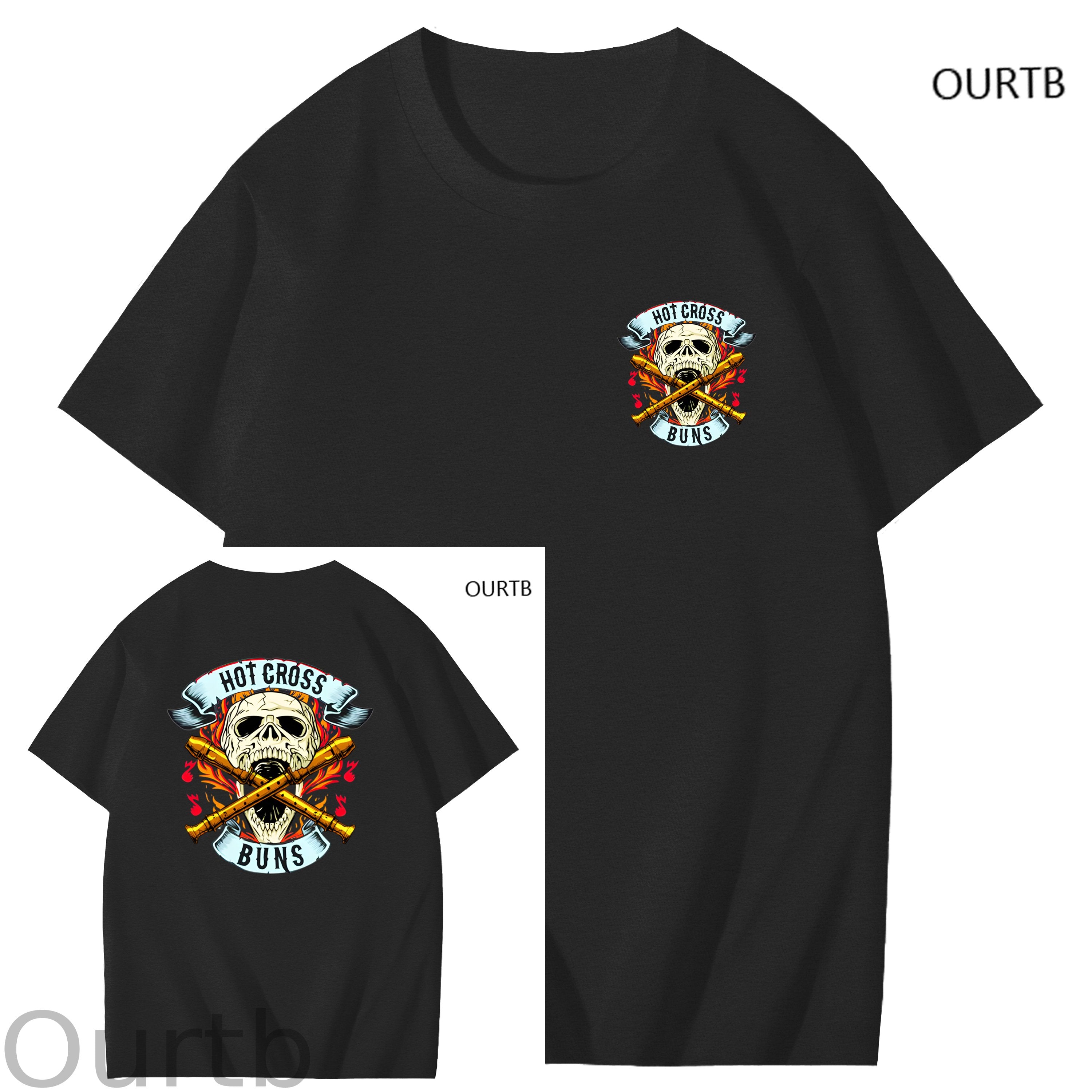 Hot Cross Buns Funny Adoult Art Pattern Print T-Shirt