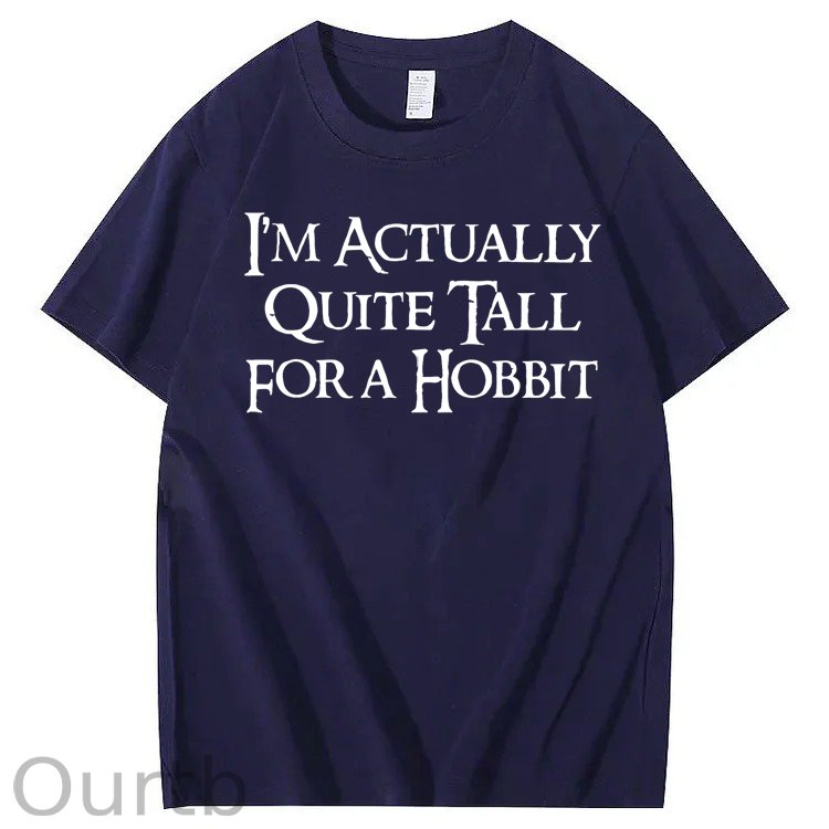 Vintage I'm Actually Quite Tall for a Hobbit 100% Cotton T-Shirt