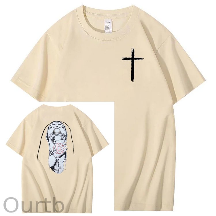 Save Me Pattern Crew Neck T-Shirt