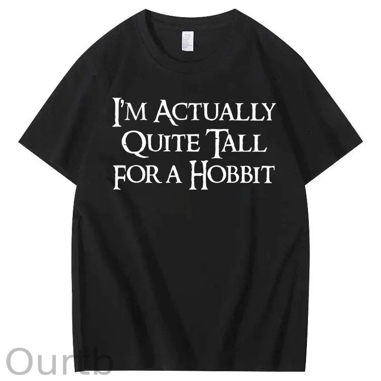 Vintage I'm Actually Quite Tall for a Hobbit 100% Cotton T-Shirt