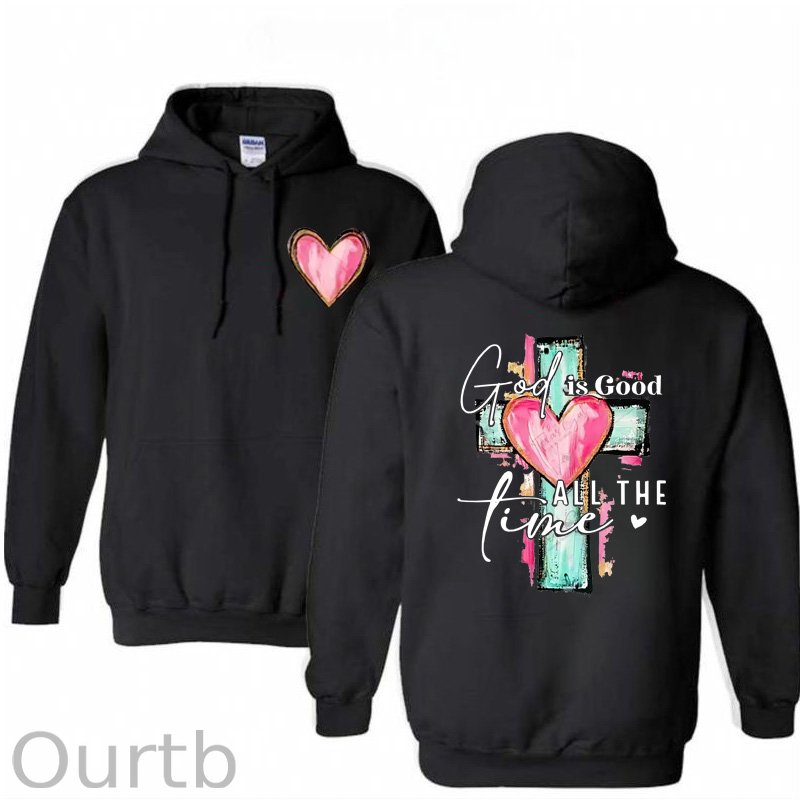 God Is Good All The Time  Pattern 100% 300g Cotton Classic Hoodie