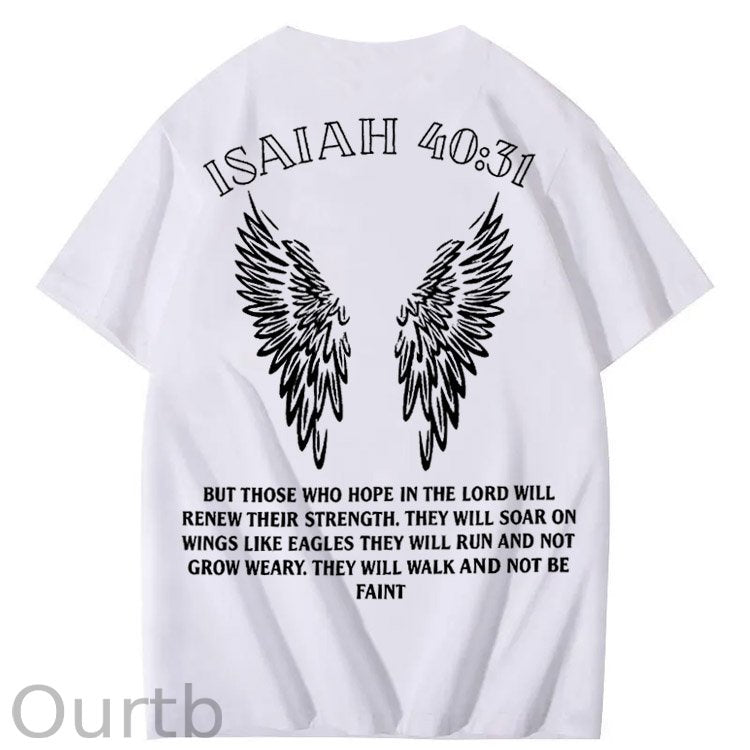ISAIAH 40:31 Pattern 100&Cotton Print T-Shirt