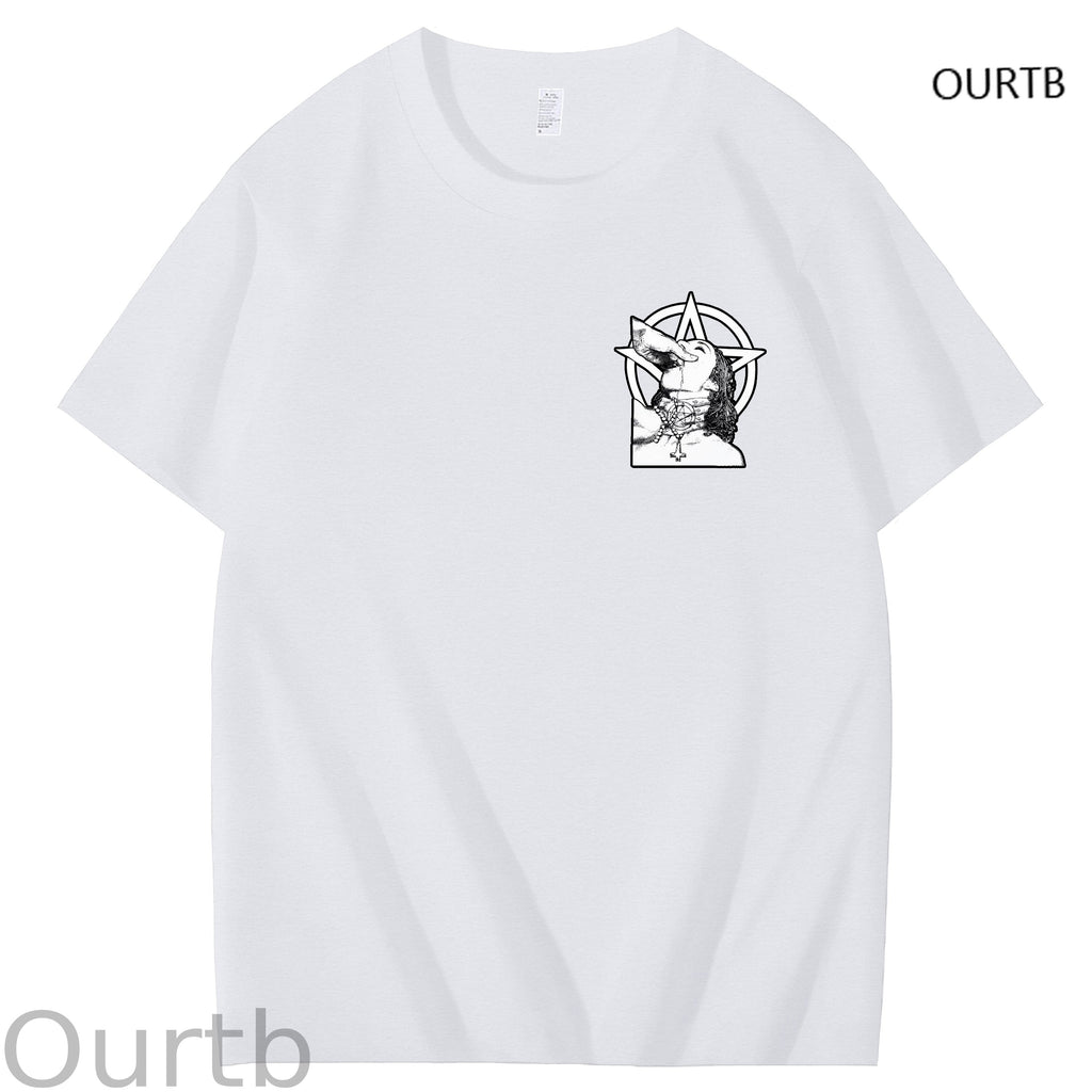 Haywood Satanic Nun Faith Funny Adult Art Pattern Print T-Shirt