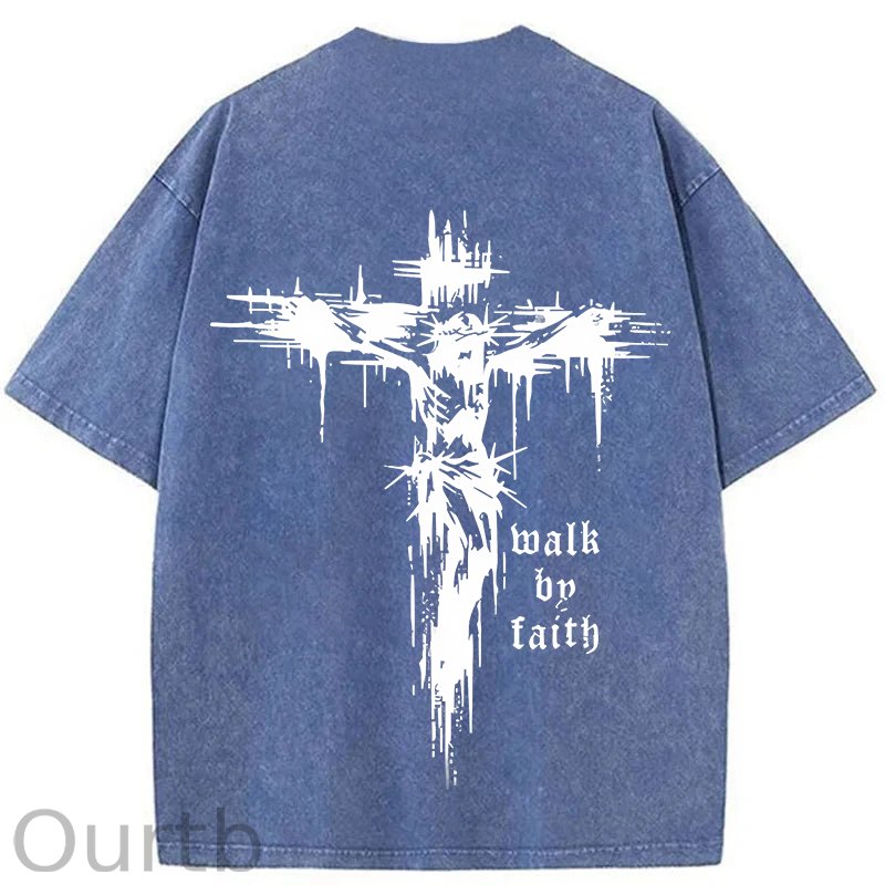 Walk By Faith Washed T-Shirt