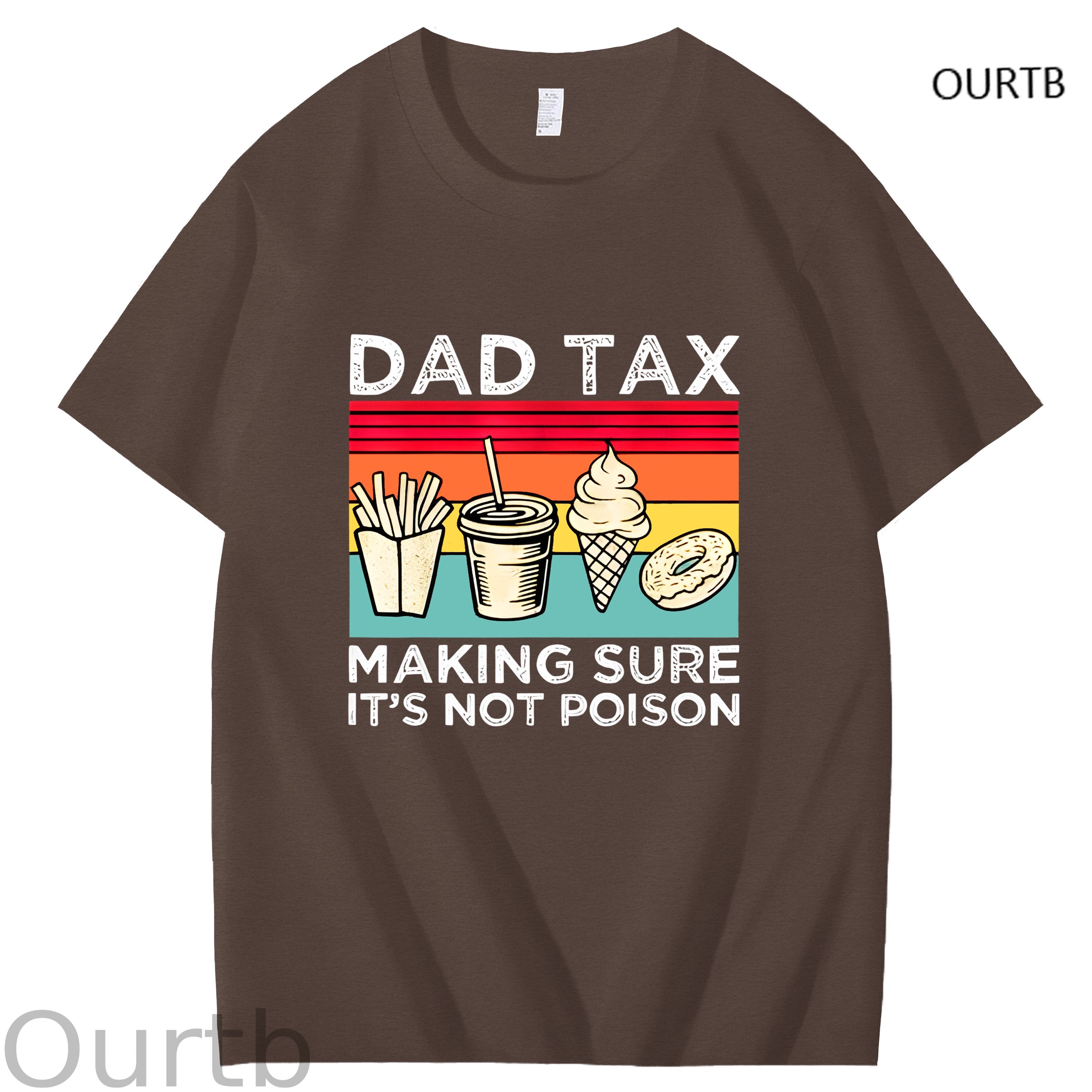 Dad Tax Making Sure It's Not Poison Funny Art Pattern Print T-Shirt
