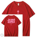 Jesus Saves  Pattern100% Cotton T-Shirt