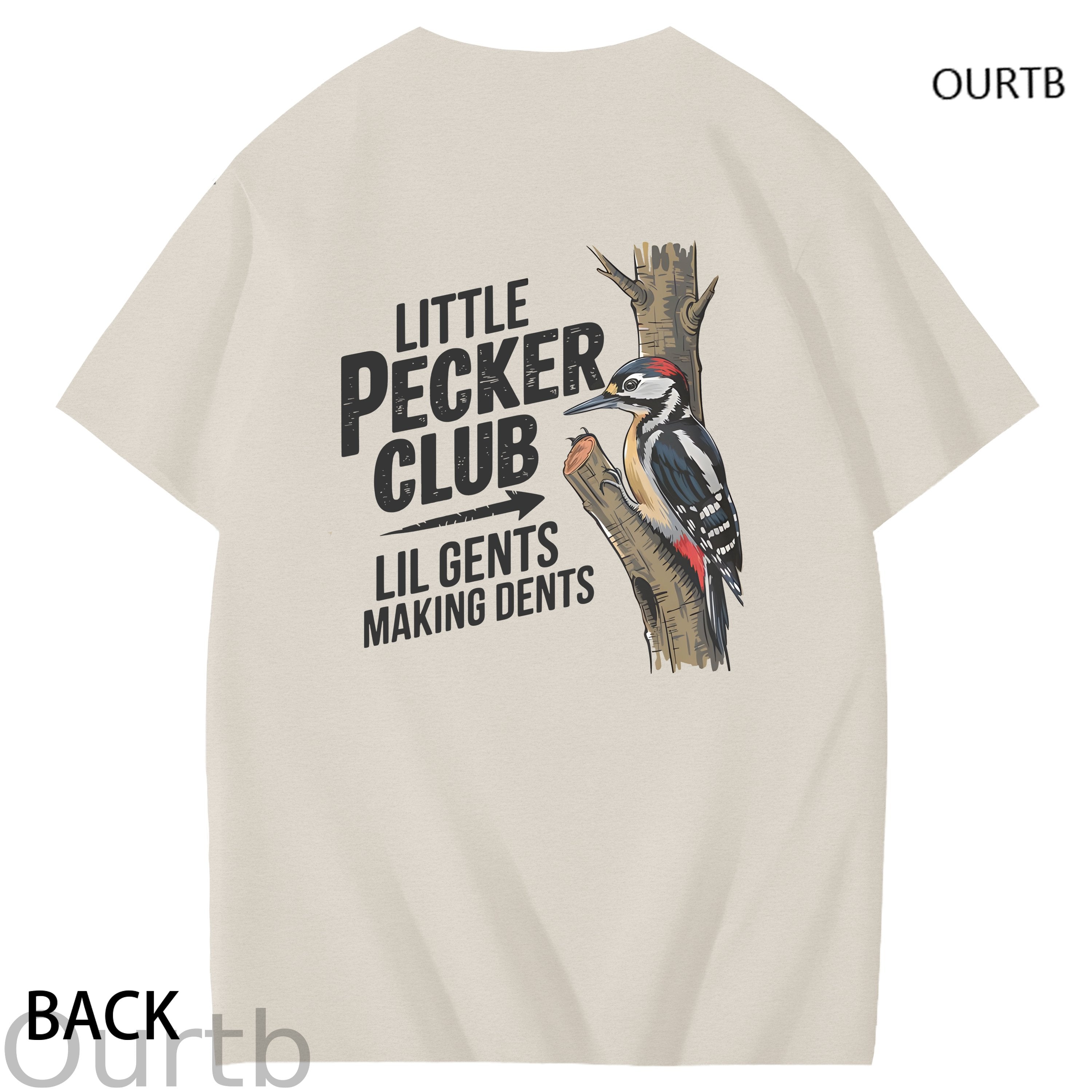 Little Pecker Club Lil Gents Making Dents Funny Adult Art Pattern Print T-Shirt