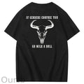 If Genders Confuse You Go Milk A Bull Print 100% Cotton T-Shirt