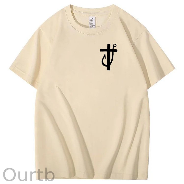 Jesus Made Me A Fisherman Pattern Print 100%Cotton T-Shirt