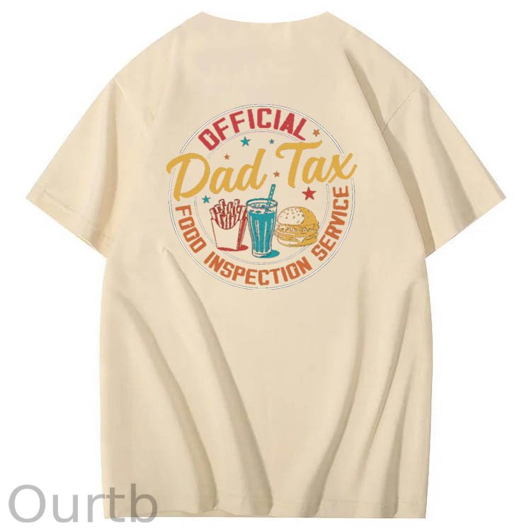 Official Dad Tax Pattern Print 100%Cotton T-Shirt