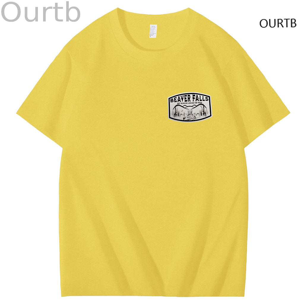 Beaver Falls No Place I'd Rather Come Funny Adoult Art Pattern Print T-Shirt