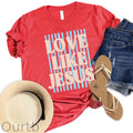 Women's Love Like Jesus  Pattern Round-Neck T-Shirt