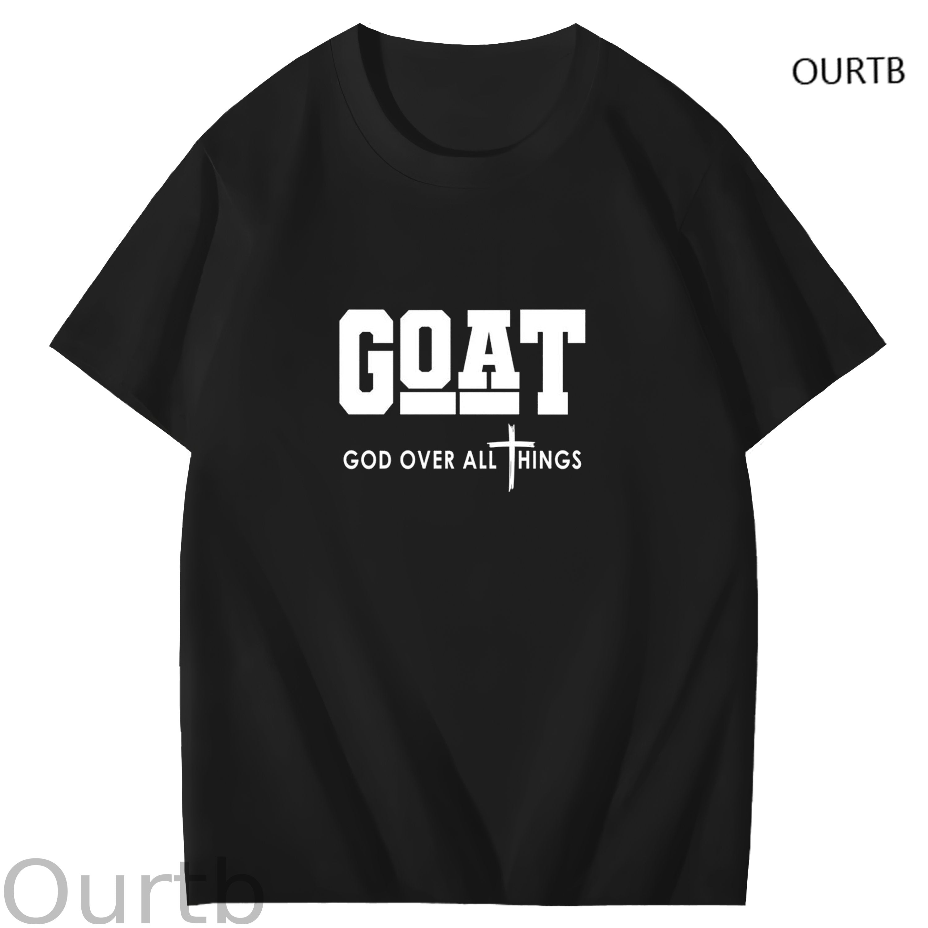 Goat God Over All Things Art Pattern Print T-Shirt