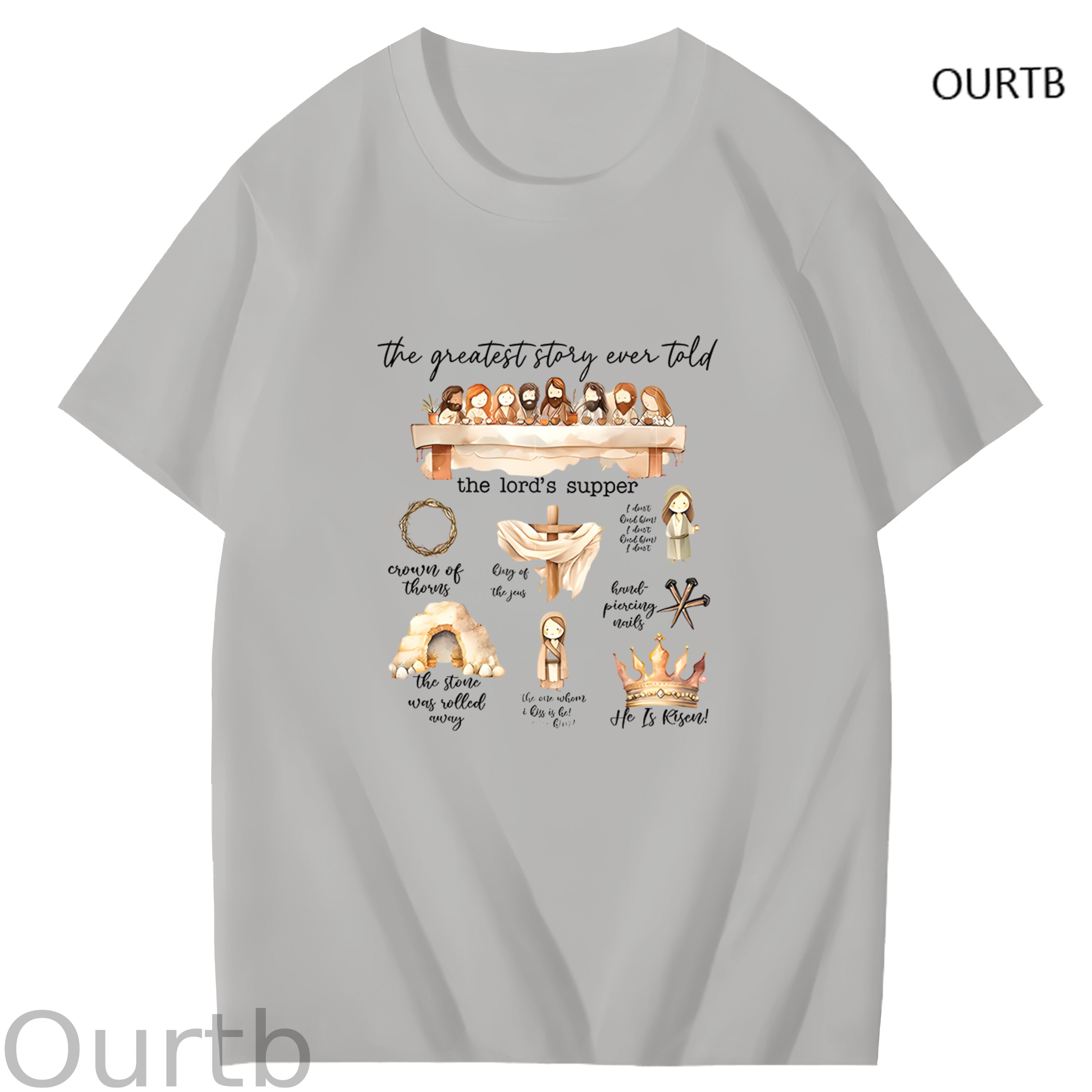 The Greatest Story Ever Told The Lord's Supper Art Pattern Print T-Shirt