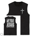 If You Bring Up My Past Print Pattern Sleeveless Cotton Washed Printed Loose Vest