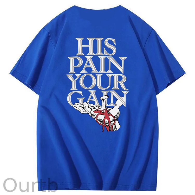 Vintage 1990s Lord's GYM His Pain Your Gain Jesus 100% Cotton T-Shirt