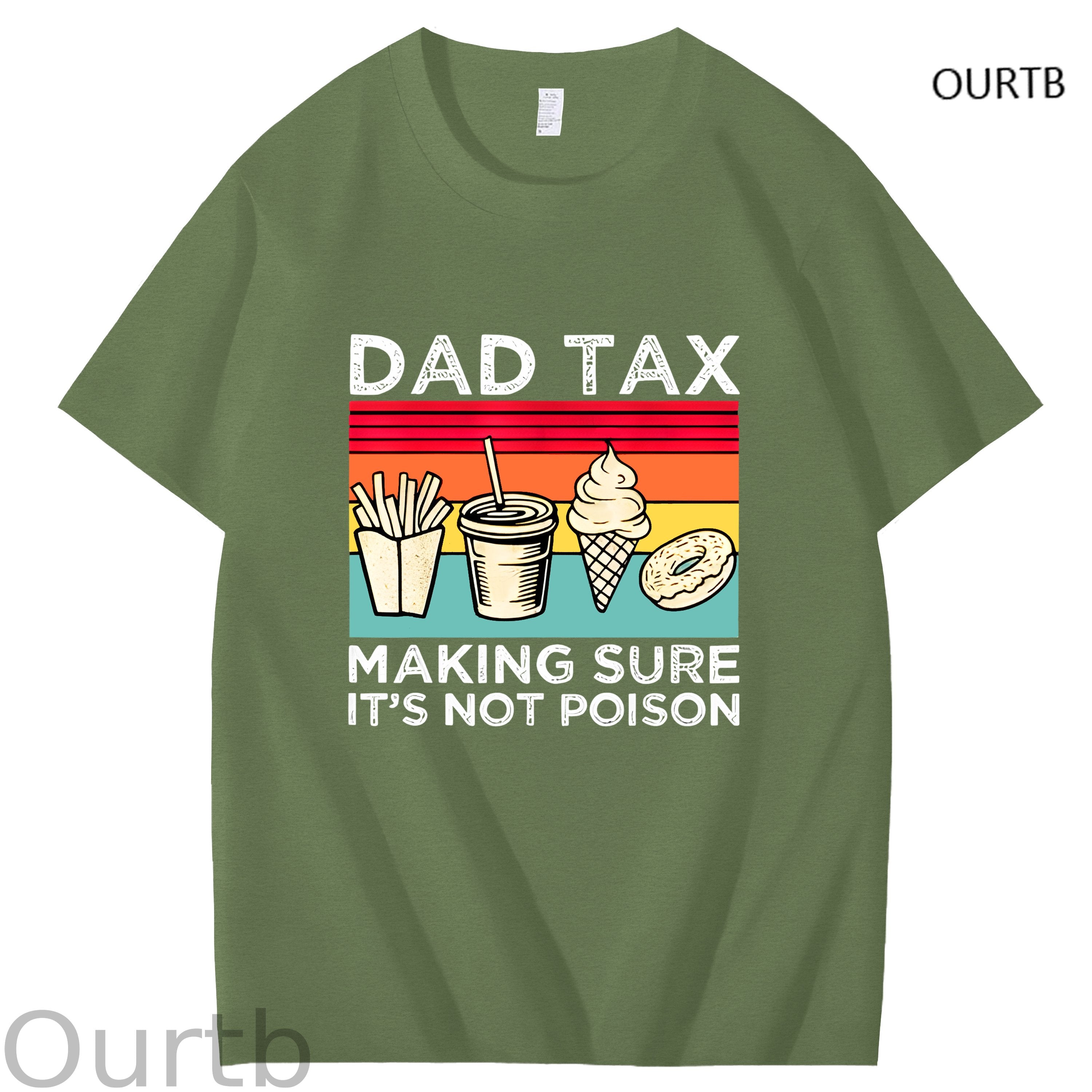 Dad Tax Making Sure It's Not Poison Funny Art Pattern Print T-Shirt