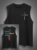 Stand For The Flag Kneel For The Cross 4th Of July Print Cotton Sleeveless Tank Tops