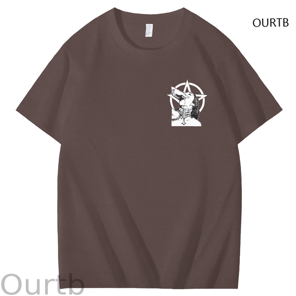 Haywood Satanic Nun Faith Funny Adult Art Pattern Print T-Shirt