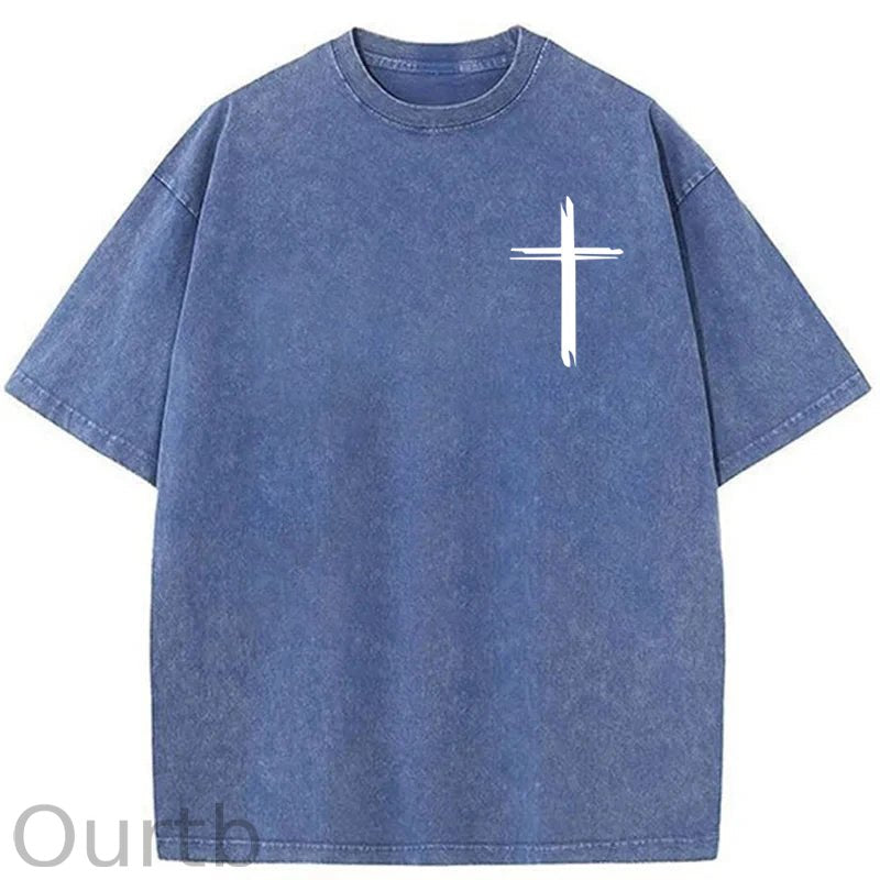 Jesus Saves Washed Cotton T-Shirt