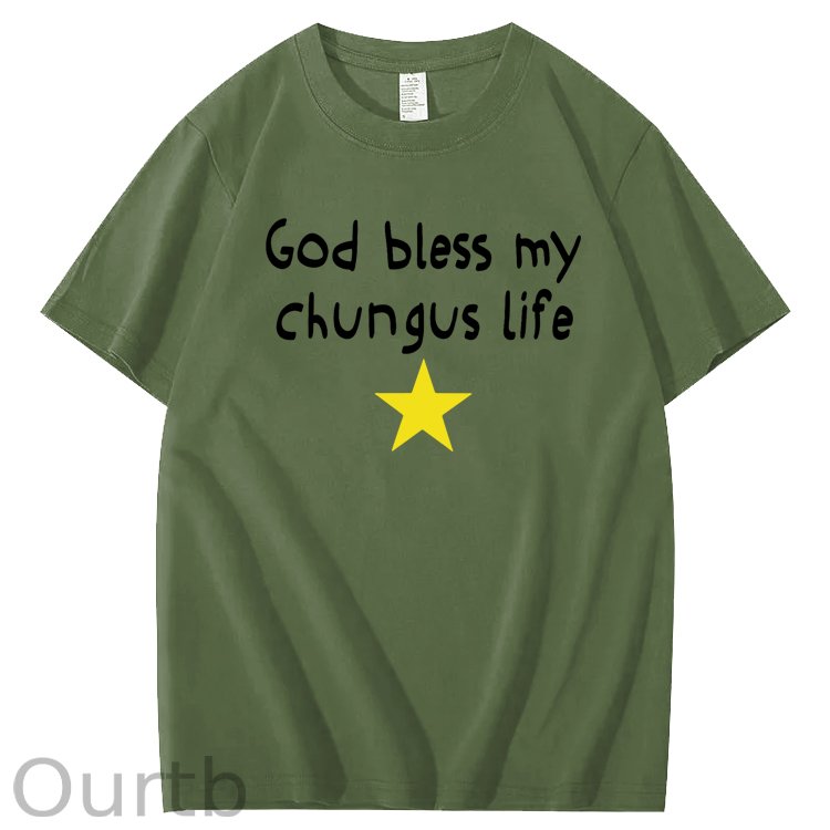 God Bless My Chungus Life 100% Cotton T-Shirt