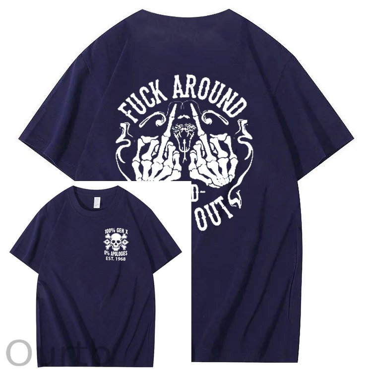 100%Gen X Pattern Print Crew Neck T-Shirt