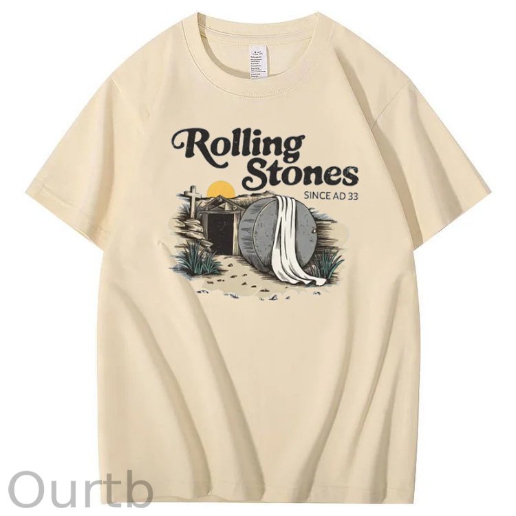 Rolling Stones Since  Ad 33 Pattern Print Crew Neck T-Shirt