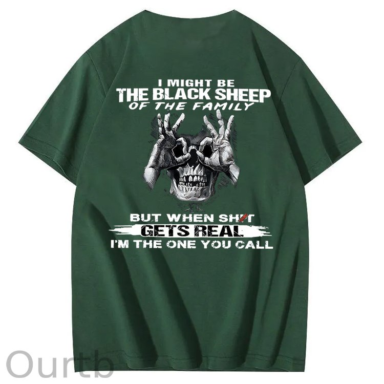 The Blacksheep Of  The Family Pattern Print 100%Cotton T-Shirt