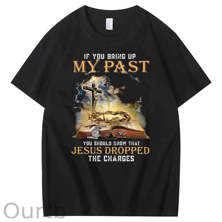 Bring Up My Past  You Should Know That  Pattern Print Crew Neck T-Shirt