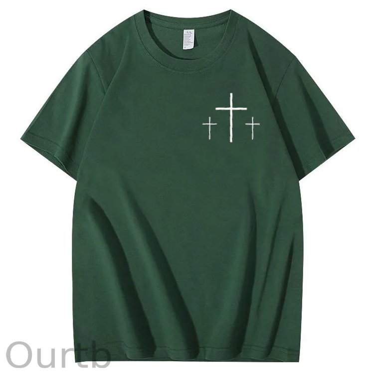 Faith Over  Fear Print Crew Neck T-Shirt