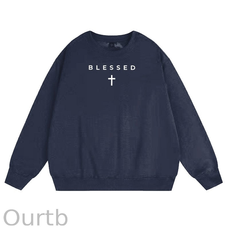 Cross Blessed 100% Cotton Fleece Sweatshirt