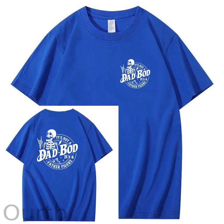 Dad Boo Pattern Print 100%Cotton T-Shirt