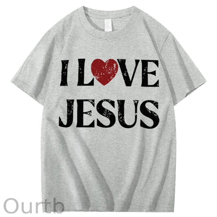 Vintage I Love Jesus 100% Cotton T-Shirt