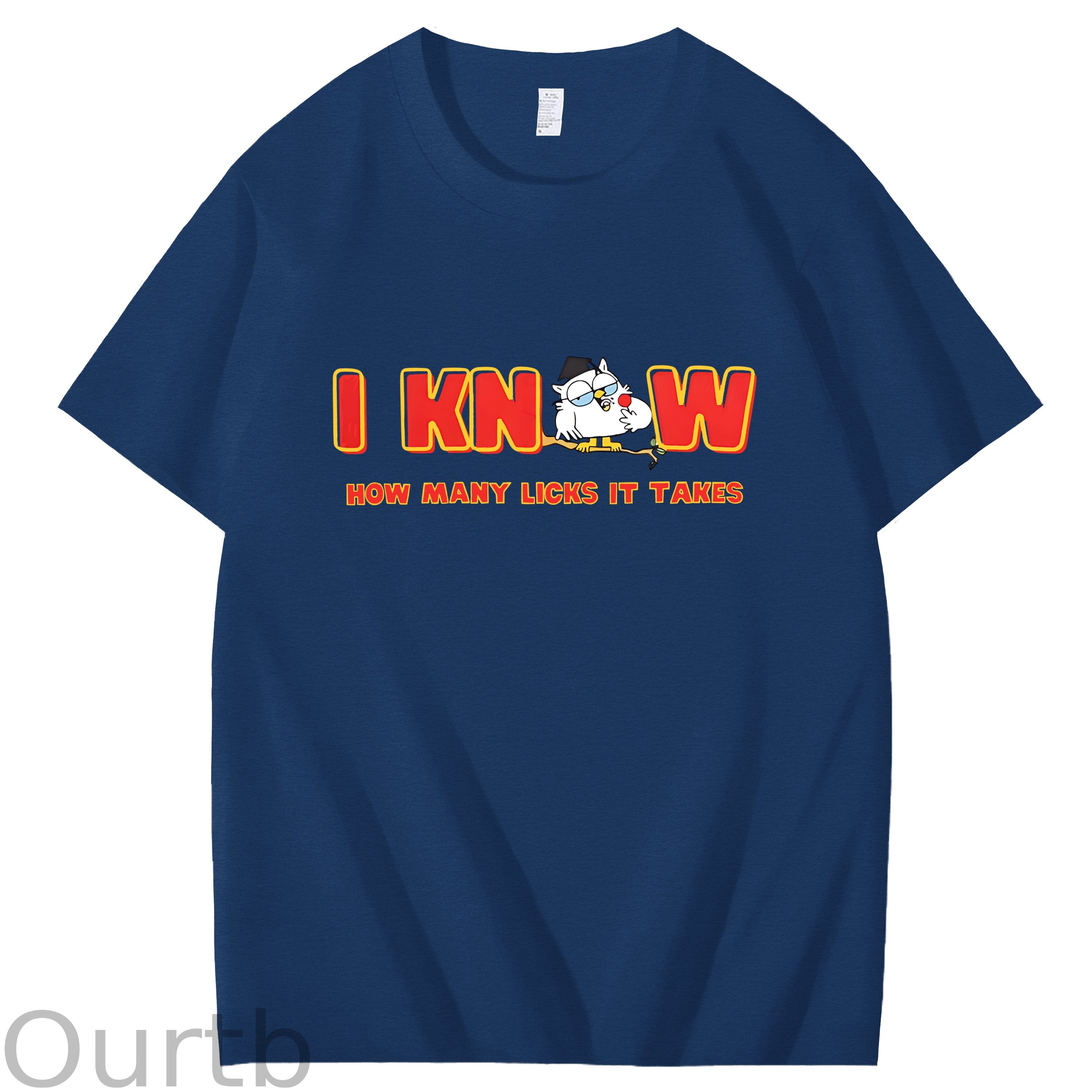 I Knew How Many Licks It Takes Art Pattern Print T-Shirt