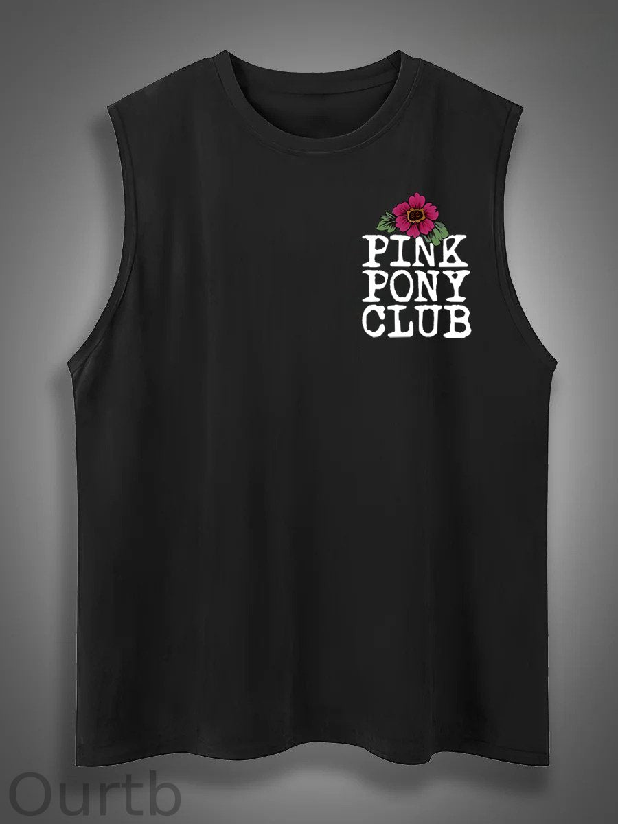 I'm Gonna Keep On Dacing Print Cotton Sleeveless Tank Tops