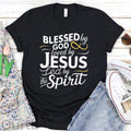 Blessed God Love By Jesus Led By The Spirit  Pattern Round-Neck T-Shirt