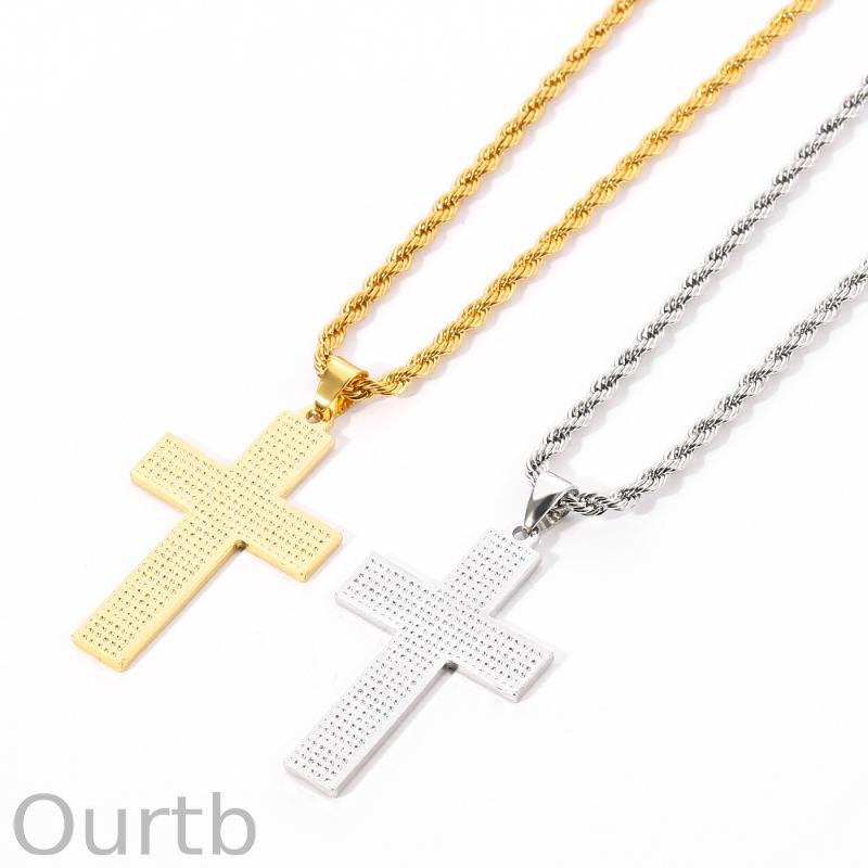 Vintage Casual American Flag Cross Necklace 65735606TO